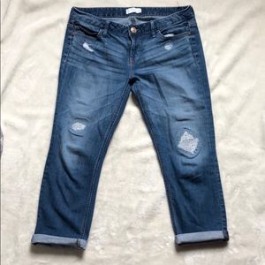 Express Modern Boyfriend Cropped Jeans